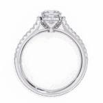 2 Carat Cushion Cut Solitaire in Hidden Halo - Image 3