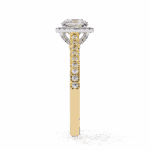 2 Carat Cushion Cut Solitaire in Hidden Halo - Image 6