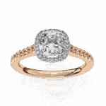 2 Carat Cushion Cut Solitaire in Hidden Halo - Image 11
