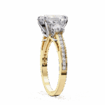 3.25 Carat Princess Cut Solitaire in Three Stone Setting - Image 4