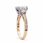 3.25 Carat Princess Cut Solitaire in Three Stone Setting - Image 7