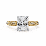 3 Carat Radiant Cut Solitaire in Halo Setting - Image 5