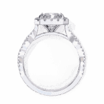 3.5 Carat Radiant Cut Solitaire in Halo Setting - Image 3