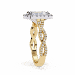 3.5 Carat Radiant Cut Solitaire in Halo Setting - Image 6