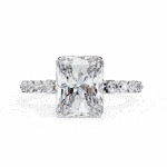 3.5 Carat Emerald Cut Solitaire in Halo Setting