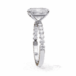 3.5 Carat Emerald Cut Solitaire in Halo Setting - Image 2