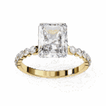 3.5 Carat Emerald Cut Solitaire in Halo Setting - Image 8