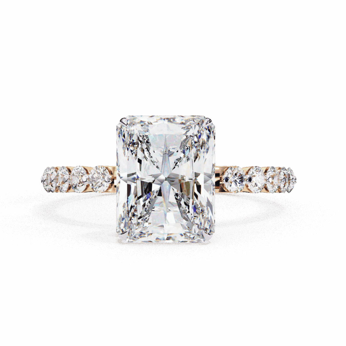 3.5 Carat Emerald Cut Solitaire in Halo Setting  Image 10
