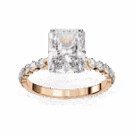 3.5 Carat Emerald Cut Solitaire in Halo Setting - Image 13