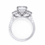 5.25 Carat Emerald Cut Solitaire in Three Stone Setting - Image 3