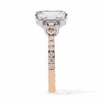 5.25 Carat Emerald Cut Solitaire in Three Stone Setting - Image 10