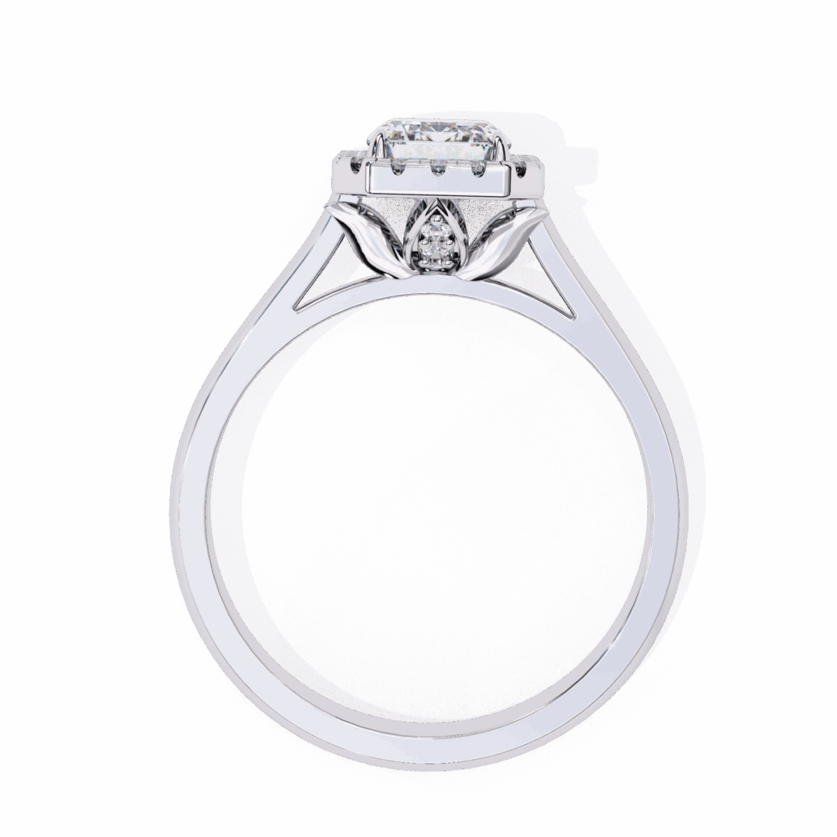 2.75 Carat Radiant Cut Heritage Solitaire Ring  Image 3