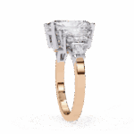 6.5 Carat Radiant Cut Solitaire in Three Stone Setting - Image 9