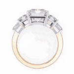 6.5 Carat Radiant Cut Solitaire in Three Stone Setting - Image 10
