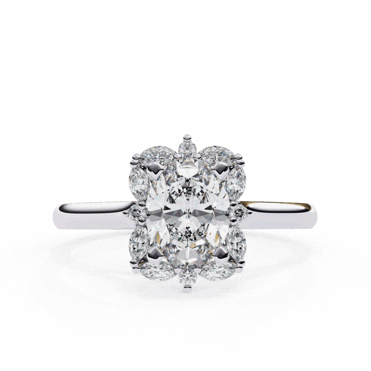 LR14186P11 1.25 Carat Oval Cut Classic Solitaire Band Image 1
