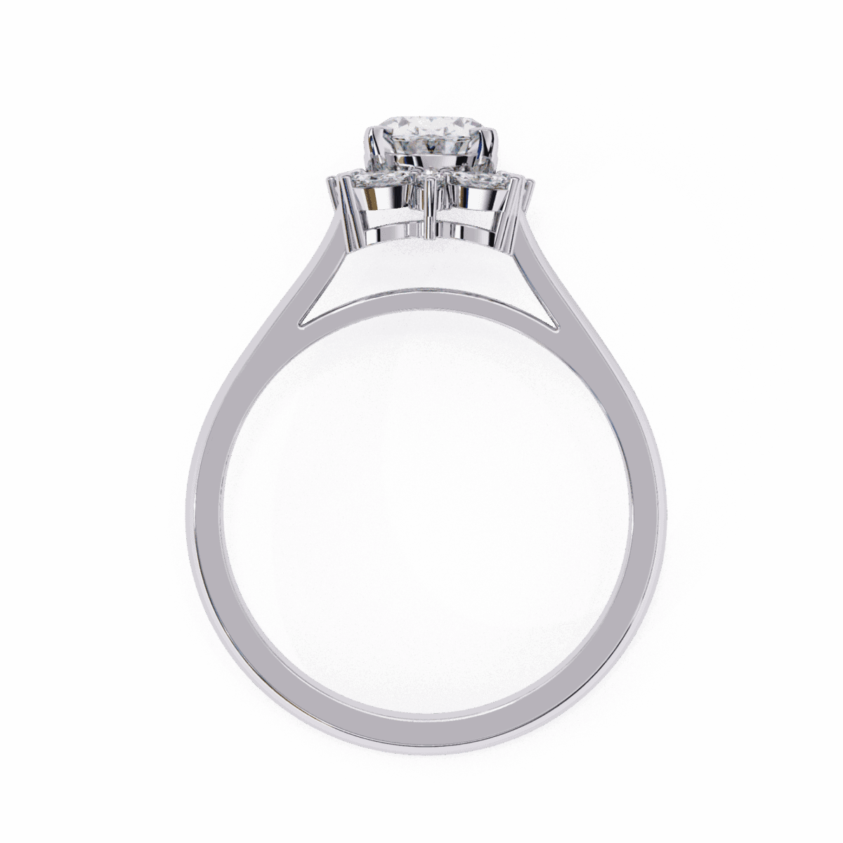 1.25 Carat Oval Cut Classic Solitaire Band  Image 3