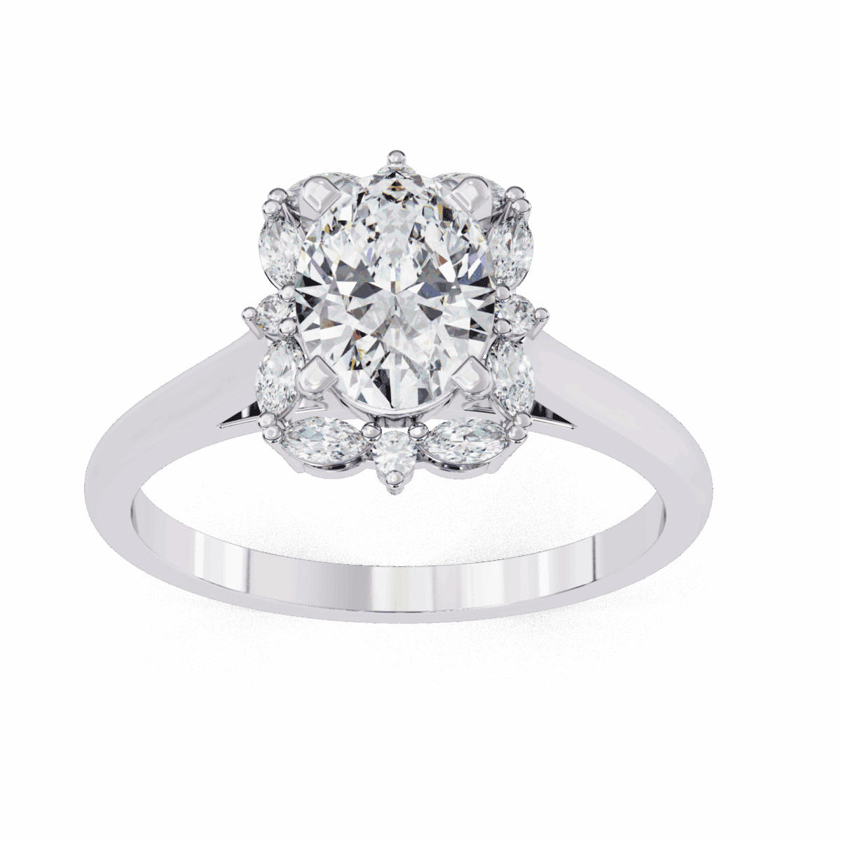 1.25 Carat Oval Cut Classic Solitaire Band  Image 4