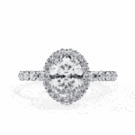 1.75 Carat Oval Cut Solitaire in Halo Setting