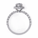 1.75 Carat Oval Cut Solitaire in Halo Setting - Image 3