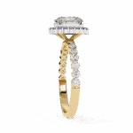 1.75 Carat Oval Cut Solitaire in Halo Setting - Image 6