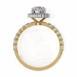 1.75 Carat Oval Cut Solitaire in Halo Setting - Image 7