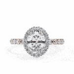 1.75 Carat Oval Cut Solitaire in Halo Setting - Image 9