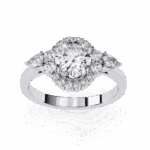 1.5 Carat Oval Cut in Three Stone Solitaire Setting - Image 4