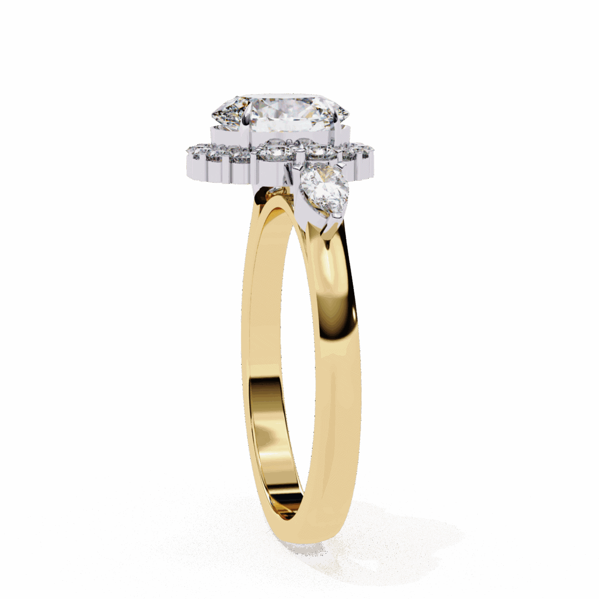 1.5 Carat Oval Cut in Three Stone Solitaire Setting  Image 6