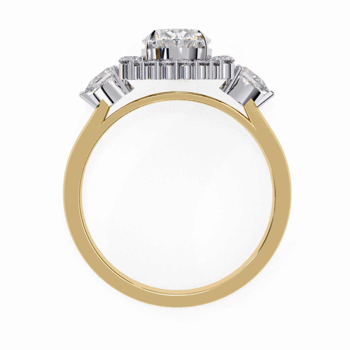 1.5 Carat Oval Cut in Three Stone Solitaire Setting  Image 7