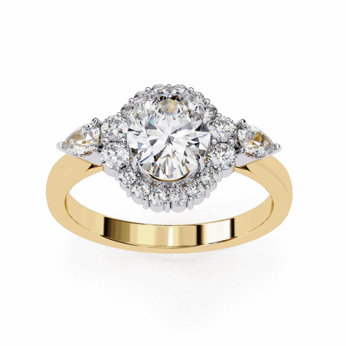 1.5 Carat Oval Cut in Three Stone Solitaire Setting  Image 8