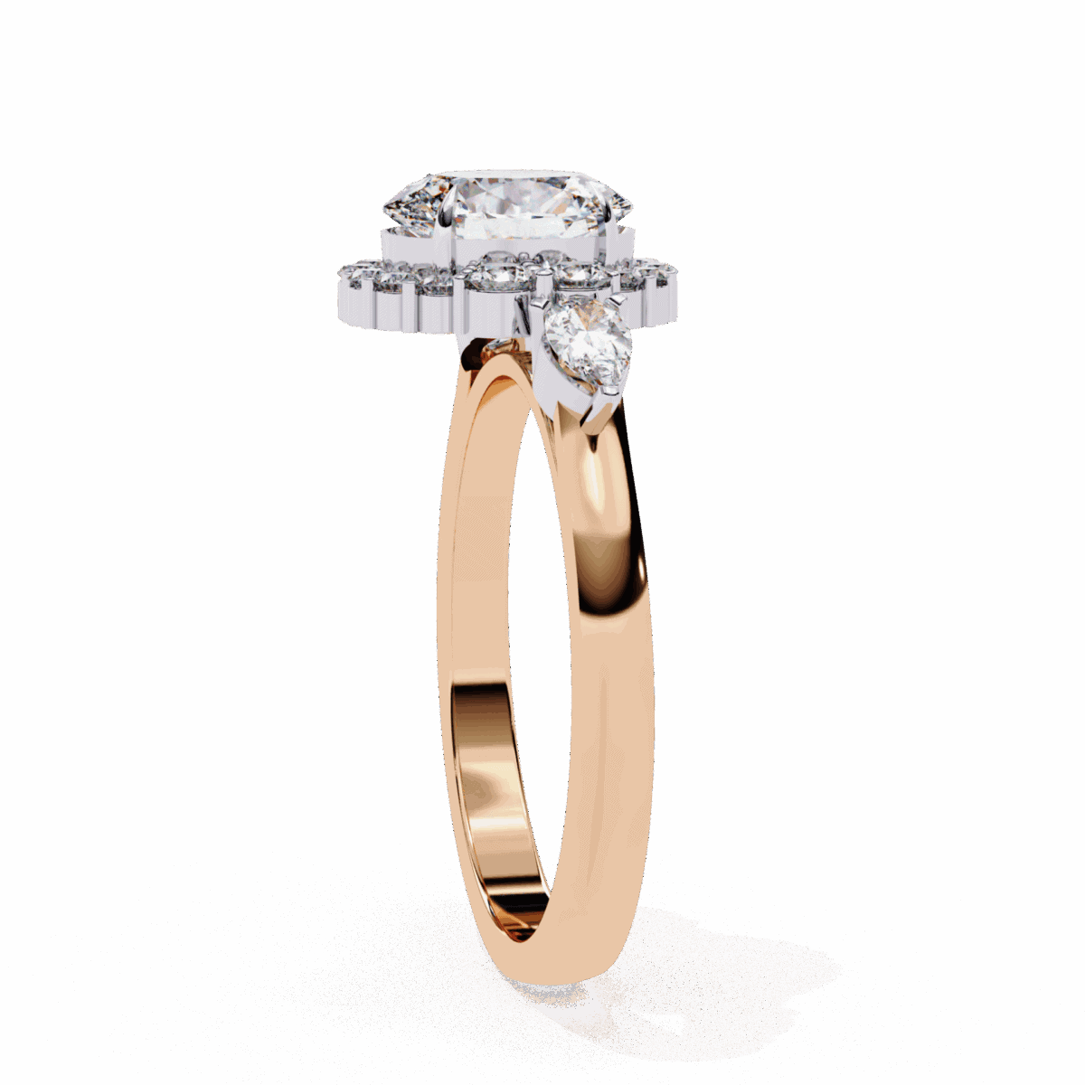 1.5 Carat Oval Cut in Three Stone Solitaire Setting  Image 10