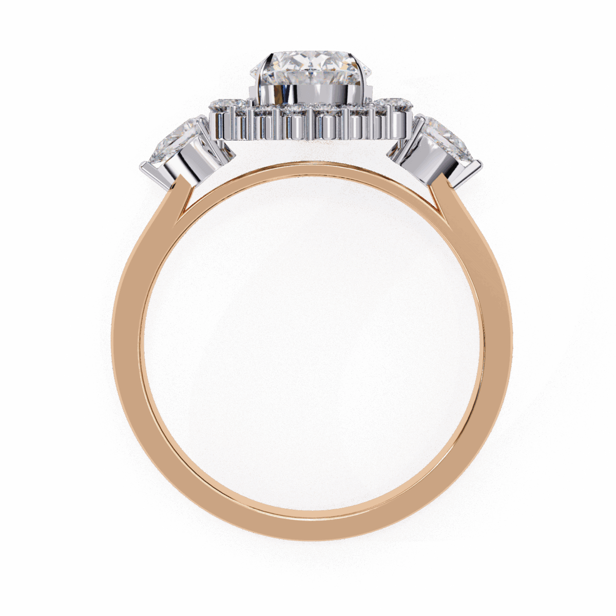 1.5 Carat Oval Cut in Three Stone Solitaire Setting  Image 11