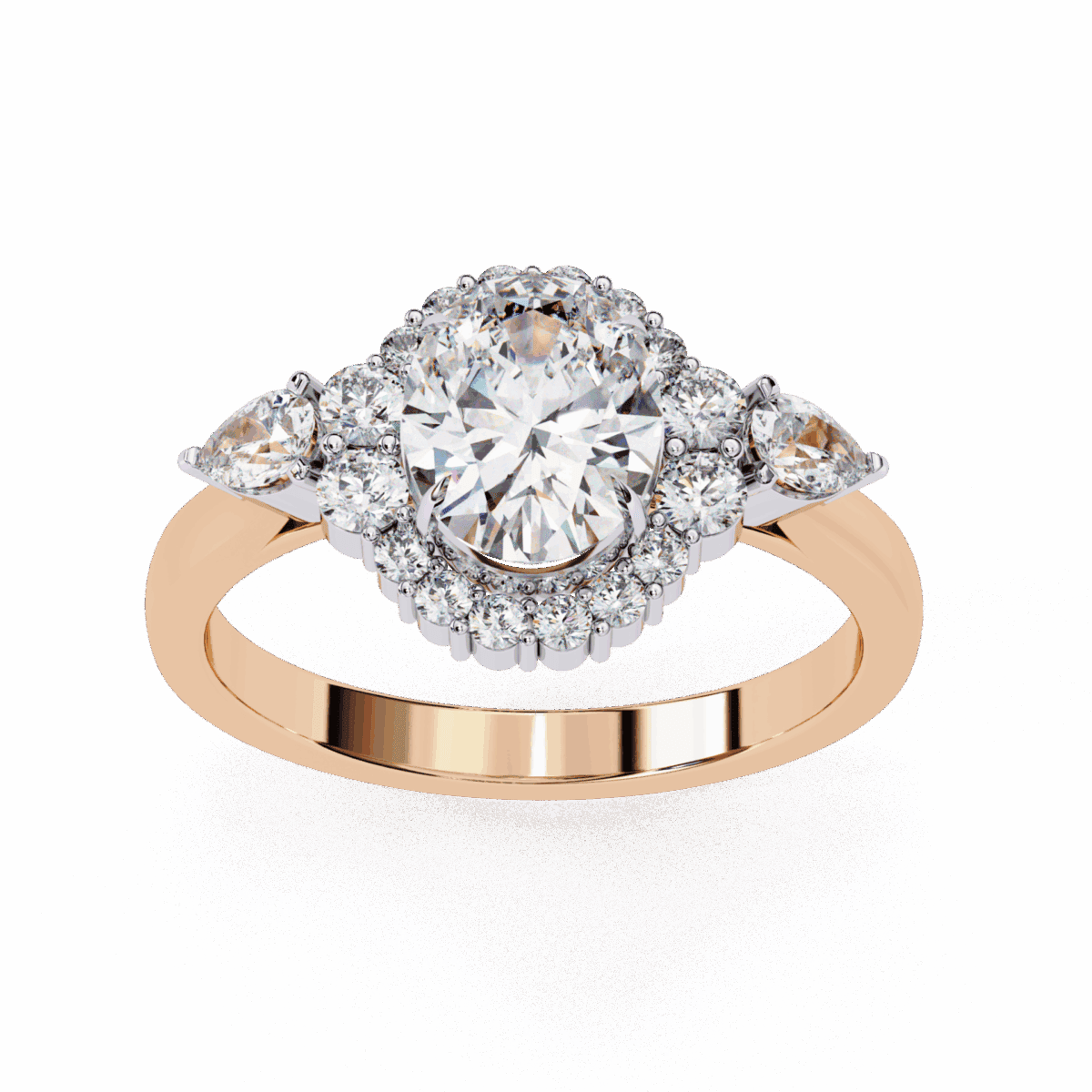 1.5 Carat Oval Cut in Three Stone Solitaire Setting  Image 12