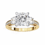 3.25 Carat Princess Cut in Three Stone Solitaire Setting - Image 8