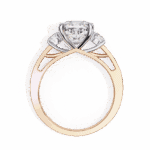 3.25 Carat Princess Cut in Three Stone Solitaire Setting - Image 11