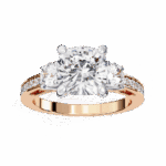 3.25 Carat Princess Cut in Three Stone Solitaire Setting - Image 12