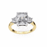 5.25 Carat Emerald Cut in Three Stone Solitaire Setting - Image 8