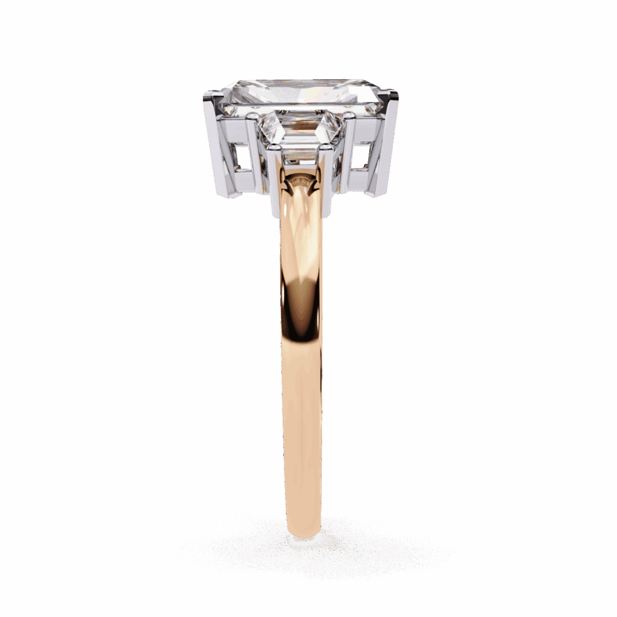 5.25 Carat Emerald Cut in Three Stone Solitaire Setting  Image 10