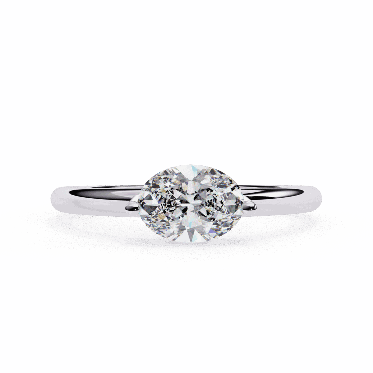 LR14192P11 0.75 Carat Oval Cut Classic Solitaire Band Image 1