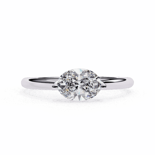 0.75 Carat Oval Cut Classic Solitaire Band