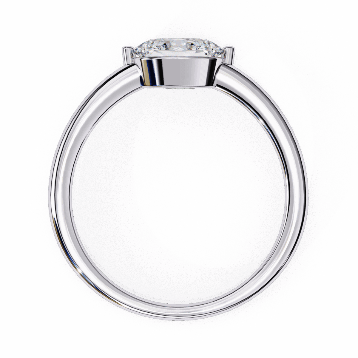 0.75 Carat Oval Cut Classic Solitaire Band  Image 3