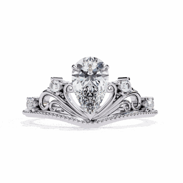 1 Carat Pear Cut Signature Wear Ring