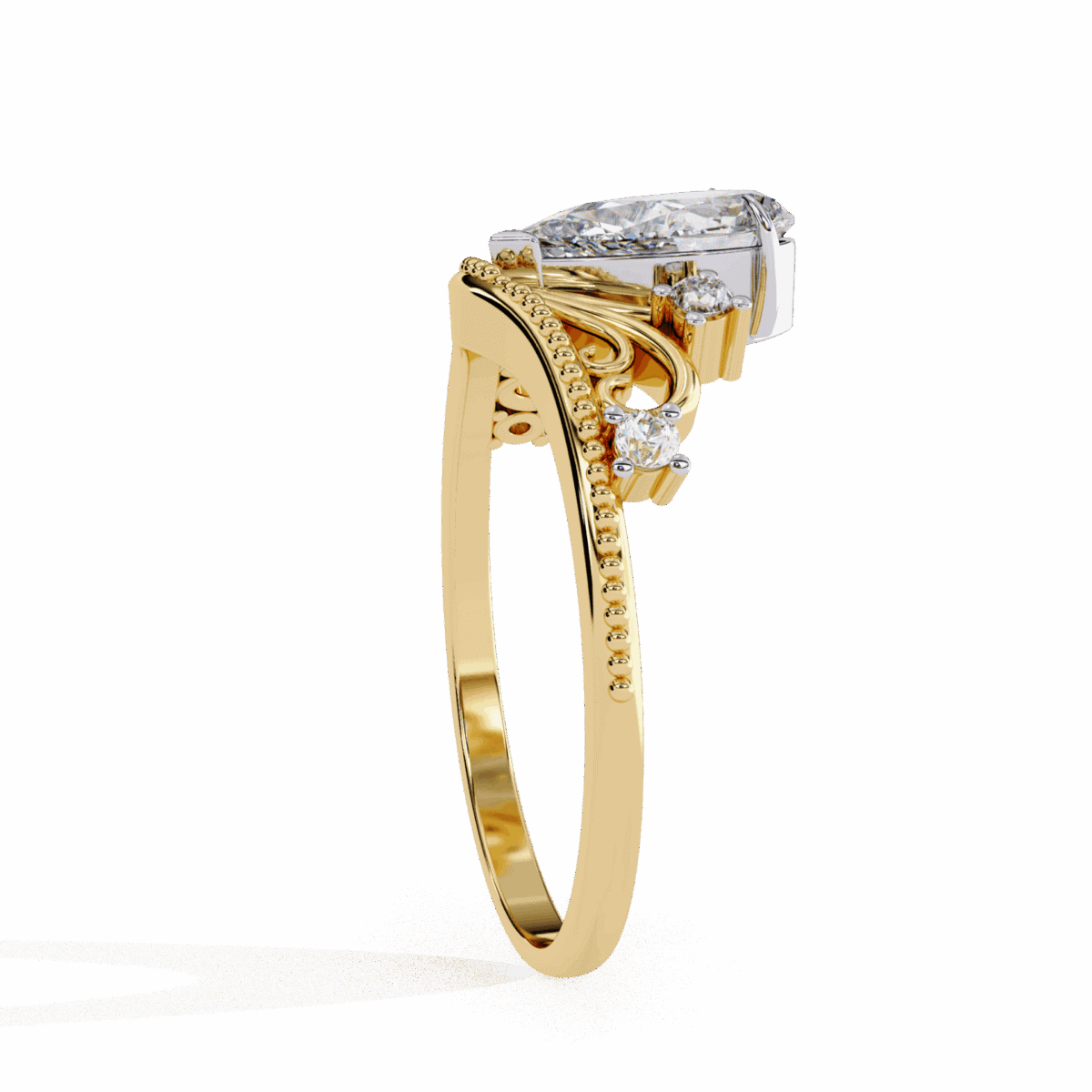 1 Carat Pear Cut Signature Wear Ring  Image 6
