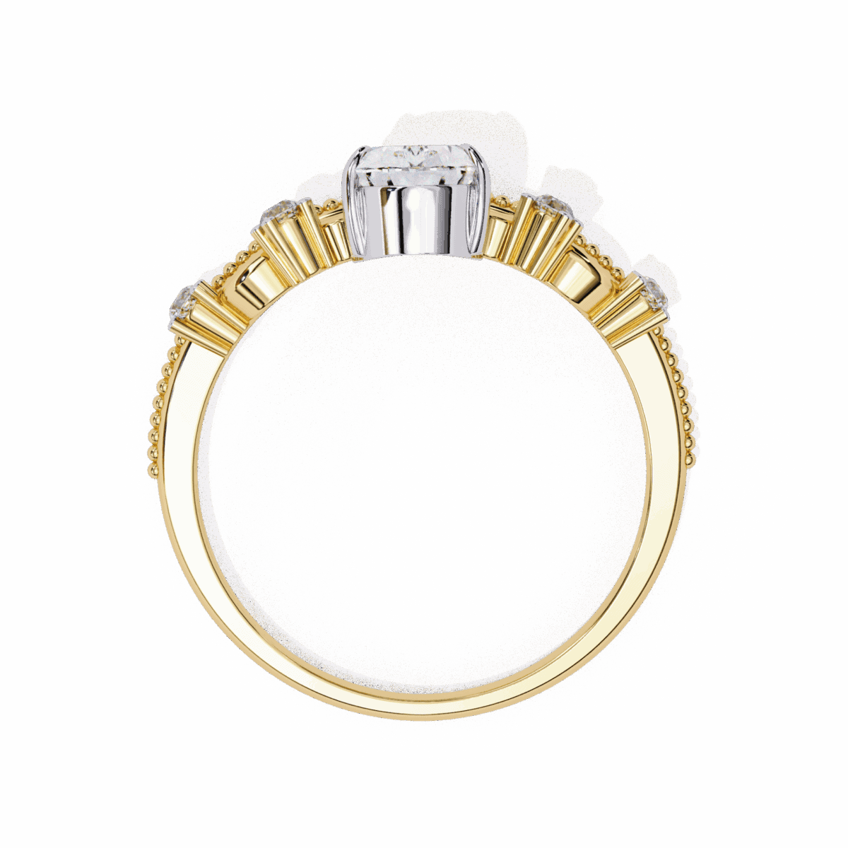 1 Carat Pear Cut Signature Wear Ring  Image 7