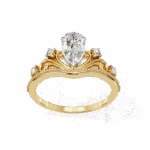 1 Carat Pear Cut Signature Wear Ring - Image 8