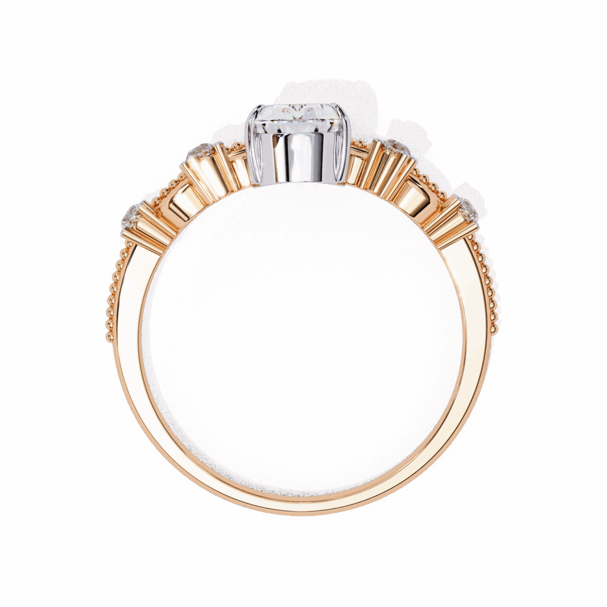 1 Carat Pear Cut Signature Wear Ring  Image 11