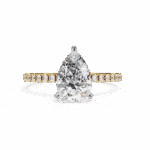1.5 Carat Pear Cut Solitaire in Hidden Halo - Image 5