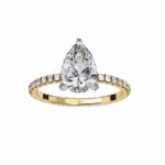 1.5 Carat Pear Cut Solitaire in Hidden Halo - Image 8