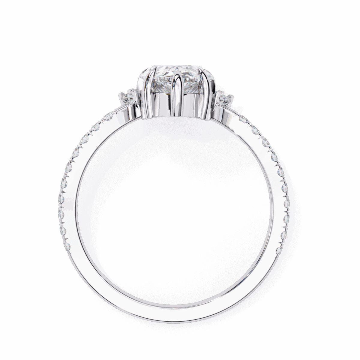 2 Carat Pear Cut Modern Essential Ring  Image 3