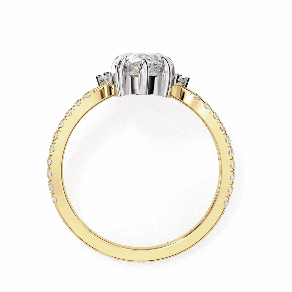 2 Carat Pear Cut Modern Essential Ring  Image 7